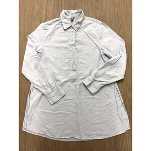 Aerie Soft Lt Blue Button Down Tunic Shirt Women’s Small Long Sleeve Top